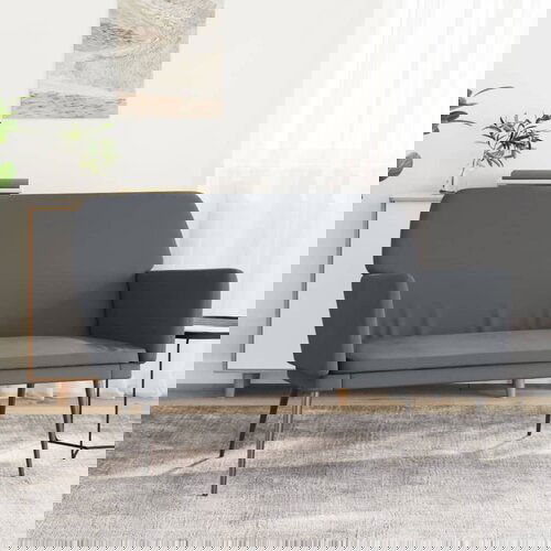 The Living Store klop temno siva 108x79x79 cm žamet - klop, (21495001) Slike