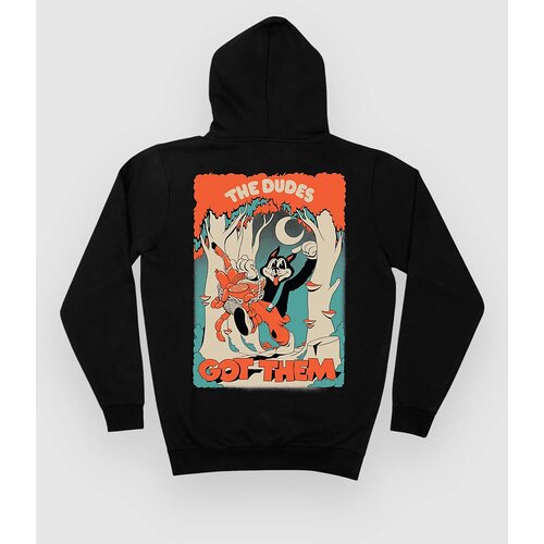 The Dudes Big Bad Wolf Classic Premium Pulover s kapuco black Cene