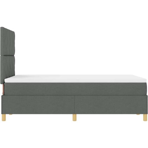  LED Box Spring Krevet Tamno siva 120 x 200 cm tkanina Slike