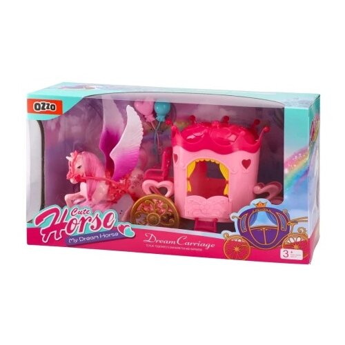 Ozzo Happy horse, roze kočija, barbika i pegaz Cene