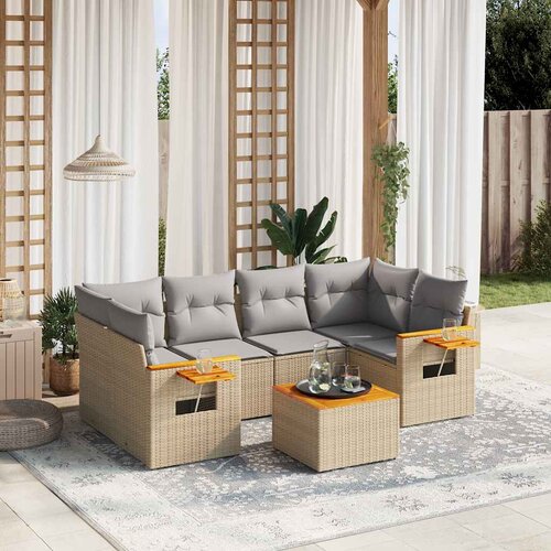  7-dijelni set vrtnih sofa od poliratana Slike