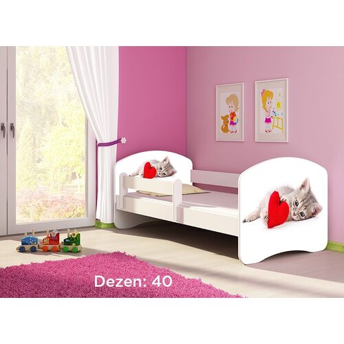 ACMA dečiji krevet ii 140x70 + dušek 6 cm WHITE40 Slike