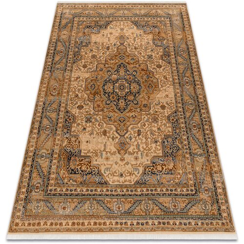 RugsX Preproge Volnena preproga KESHAN Čopki, Ornament, okvir or 160x230 cm Bež Cene