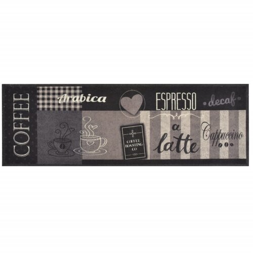  Kuhinjski tepih perivi s natpisom Coffee 60x180 cm bar&amp;scaron;unasti Slike