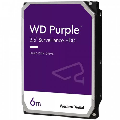 HDD Video Surveillance WD Purple 6TB CMR, 3.5'', 256MB, SATA 6Gbps, TBW: 180 Cijene