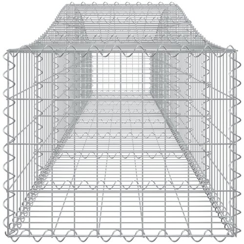  Lučne gabionske ko&amp;scaron;are 2 kom 400x50x40/60 cm pocinčano željezo Slike