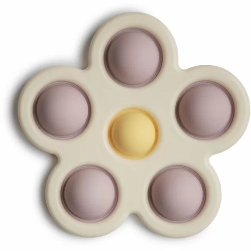 Mushie Pop-It Flower igračka Soft Lilac/Pale Daffodil/Ivory 1 kom