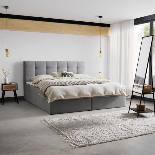 Bessagi Home Postelja Z Vzmetnico Marselie, Siva, 200x220, Z Nadvložkom Slike