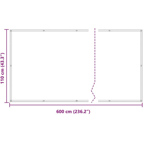  Balcony ekran Plava i bijela 110 x 600 cm Oxford tkanina Slike