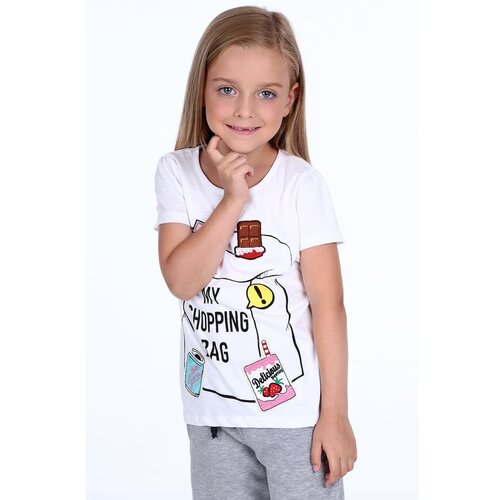 Fasardi Girls' T-shirt with white patches Cene