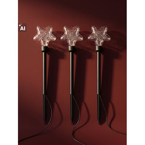 Sinsay Set ubodnih LED vrtnih lampi s motivom zvjezdice 3 pack Slike