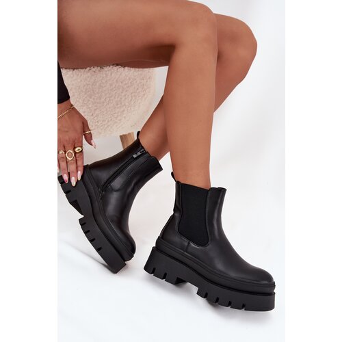 Boto Insulated Women's Chelsea Boots On Platform Black Ismira Cene