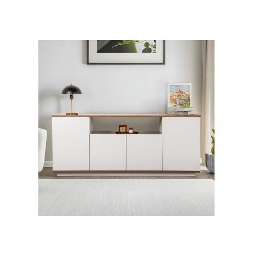 Hanah home Komoda Arista White Walnut Cene
