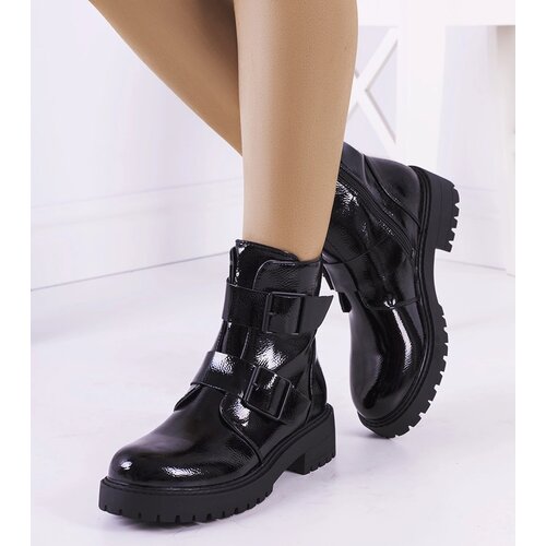 Gemre Black patent ankle boots Leurbost Slike