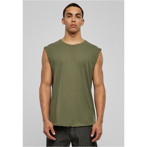 Urban Classics Plus Size Olive sleeveless T-shirt with open brim Cene
