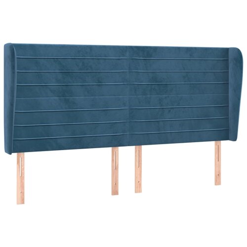 Maison Chic vzglavna omarica - nočna omarica - posteljna omarica z ušesi temno modra 163x23x118/128 cm žamet, (21710734) Cene