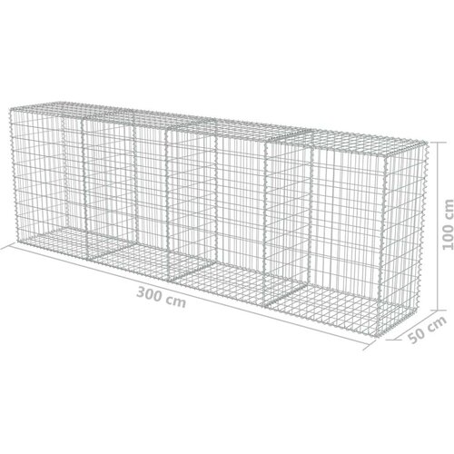  Gabionski zid s poklopcima od pocinčanog čelika 300 x 50 x 100 cm Slike