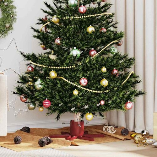 vidaXL Stalak za božićno drvce 1.73 Crvena 49 x 49 x 15,5 cm Čelik Cijene