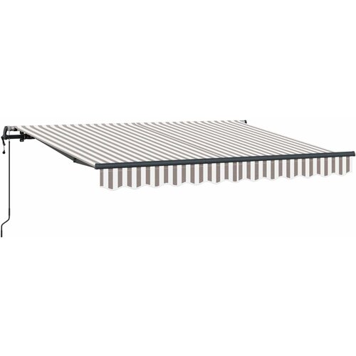vidaXL Retraktilna tenda Svetlo siva in bela. 3,5 x 2 m blago, (5000252563) Cene