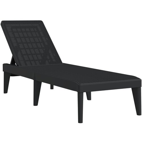 Maison Chic Ležalnik - Sončna ležalnik antraciten 186x60x29 cm PP, (22057589) Slike