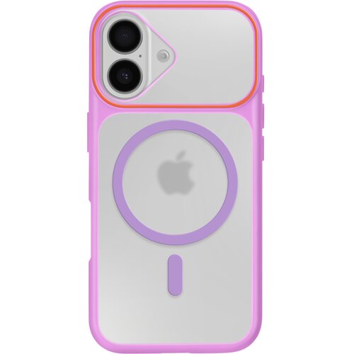 AVIZAR Ovitek MagSafe za iPhone 16 Plus, zadnja stran z dimnim efektom z ojačanim silikonskim okvirjem, Vijolična, (5000190685) Cene