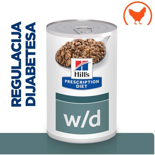 Hills Prescription Diet w/d Diabetes Care Hrana za Pse s Piletinom, 370 g Slike