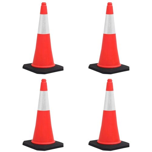 vidaXL Odsevni prometni stožci z močnimi podstavki 4 kosi 75 cm Cene