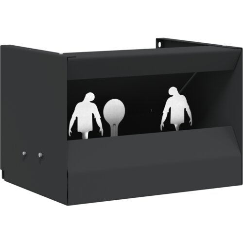 VidaXL Kutija za zamku metaka Crna 29 x 22 x 20 cm Čelik Slike