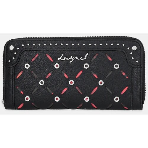 Desigual Denarnica YANKEE FIONA BLACK ženska, črna barva, 25WAYP33 Slike