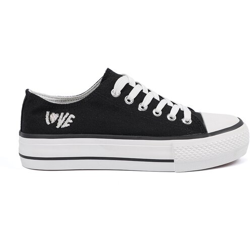 Shelvt Women's black sneakers with Love inscription Cijene