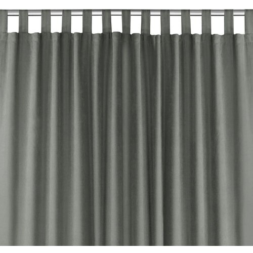  Curtain MILANA color gray style classic 10cm tab tops chenille 420x225 HOMEDE Slike