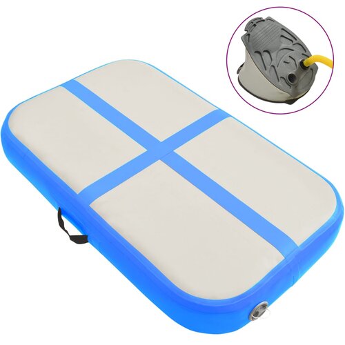 VidaXL Strunjača na napuhavanje s crpkom 60 x 100 x 15 cm PVC plava Slike