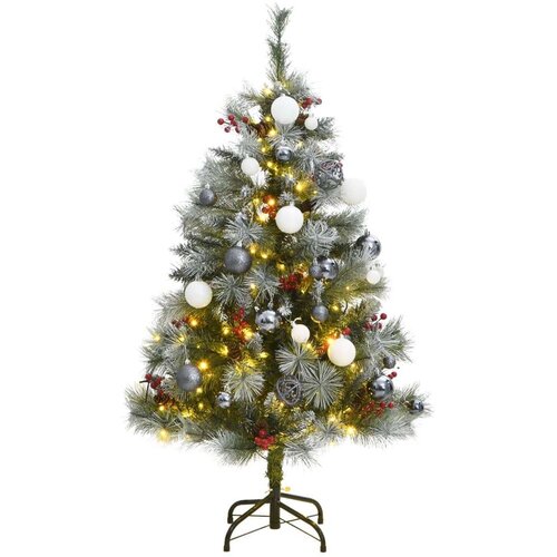  Umjetno božićno drvce 150 LED sa &amp;scaron;arkama i kuglicama 120 cm Slike