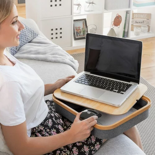 InnovaGoods Prijenosni radni stol Larage / Stol za laptop sa spremnikom