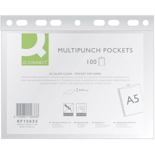  Fascikl uložni A5 50my pp sjajni pk100 Q-Connect KF15633 Cijene