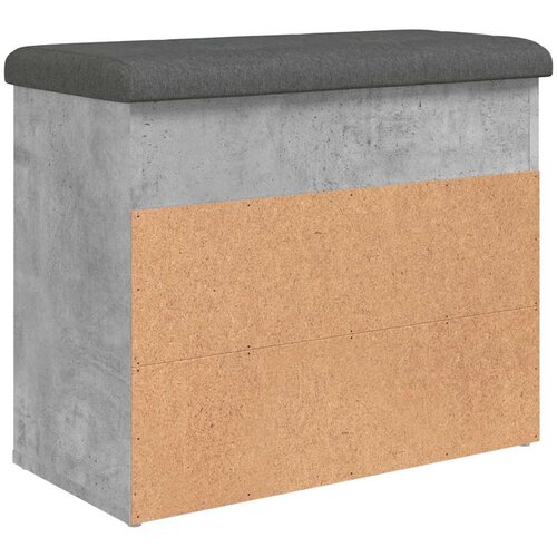  Klupa za cipele siva boja betona 62x32x50 cm konstruirano drvo Slike