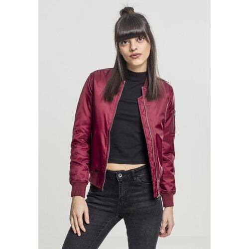 UC Ladies Ladies Basic Burgundy Bomber Jacket Slike
