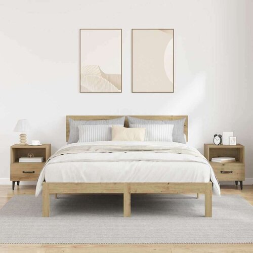 VidaXL Noćni ormar s ladicama 2 pcs hrast artisan 40 x 35 x 47.5 cm Slike