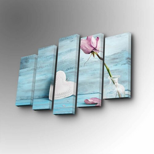 Wallity 5PUC-102 multicolor decorative canvas painting (5 pieces) Slike