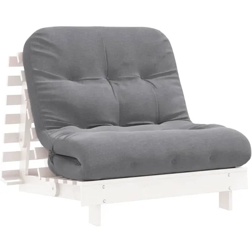 MAISON CHIC futon - futonski ležalnik z ležiščem bela 80x206x11 cm trdna borovina, (21729504)