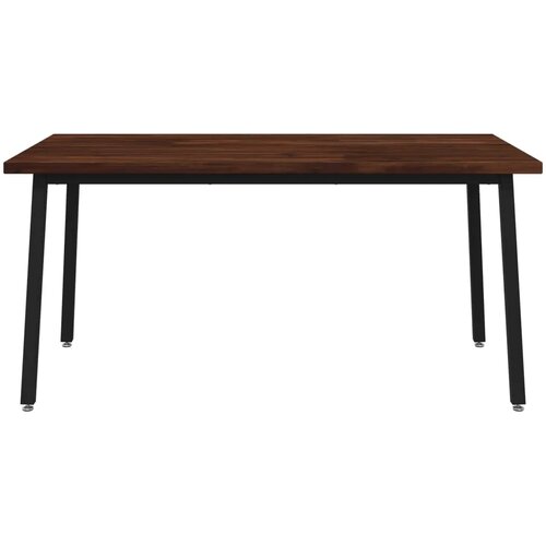  Kvadratni blagovaonski stol 160 x 70 x 75 cm Tamno smeđa - tamno smeđa i crna 160 x 70 x 75 cm Četvrtasto Slike