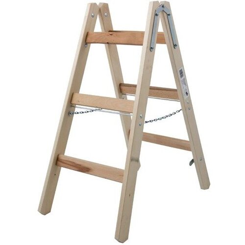 Krause-werk prostostoječa lesena lestev 2x3 stopnic 170231 Slike