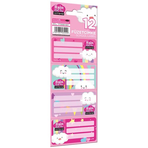 ICO Lizzysuli Lollipop Rainbow naljepka za bilježnicu s uzorkom duge na listu od 22 x 8 cm Slike