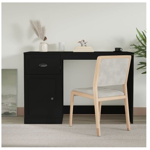  Radni stol s ladicom crni 115 x 50 x 75 cm konstruirano drvo Cene