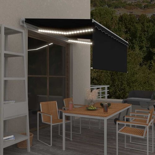  Automatska tenda s roletom i senzorom LED 3,5 x 2,5 m antracit Cene