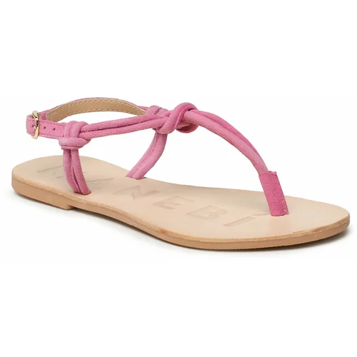 Manebi Sandali Suede Leather Sandals V 1.8 Y0 Bold Pink Knot Thongs