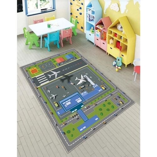  dečiji tepih sa gumenom podlogom 120x180cm - pista za avione ii, tg-218 Cene