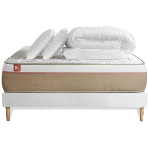 Marmottes & Co Kompletni paket za posteljo - Vzmetnica 140x190 cm + Vzmetni boksi z letvami (v kompletu) + 2 vzglavnika + Prevleka - Le Soyeux, (21613448) Cene