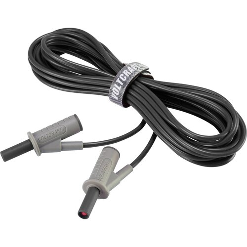 Voltcraft Visokofleksibilni varnostni merilni kabel [lamelni vtič 4 mm - lamelni vtič 4 mm] 5 m črne barve MSB-501 10 A, (20422921) Slike