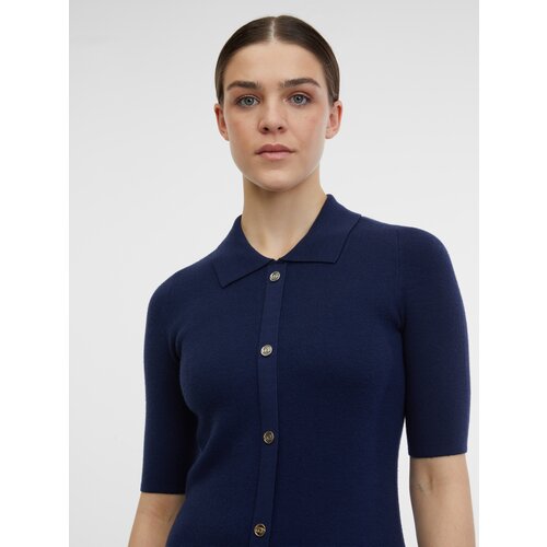 Orsay Dark blue ladies sweater dress - Women Cene